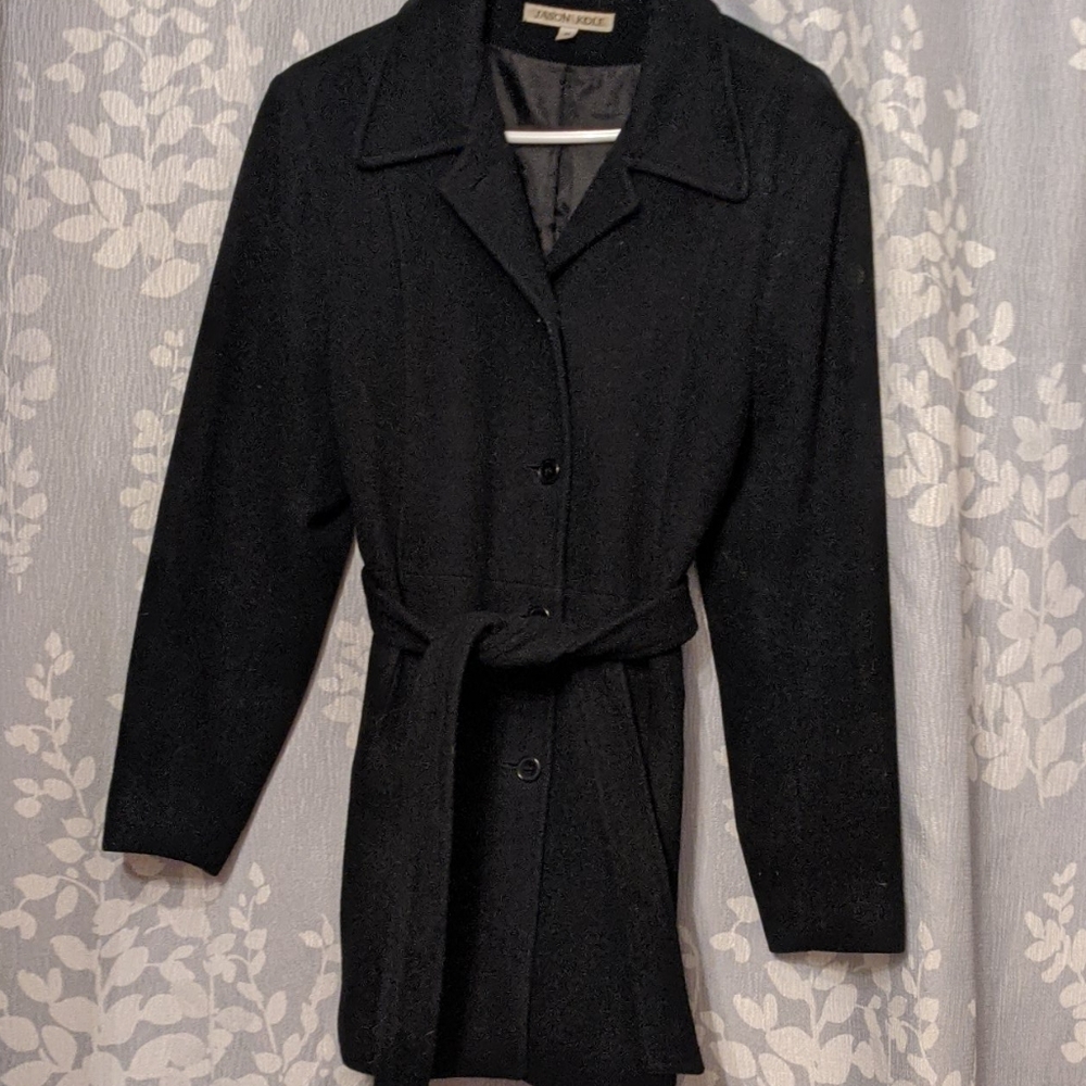 Women's black wool coat, sz m
